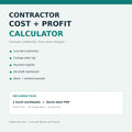 Contractor cost and profit calculator overview
