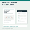 Winter mystery printable cover and lantern puzzle preview