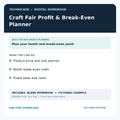 Technicade Craft Fair Profit and Break Even Planner cover